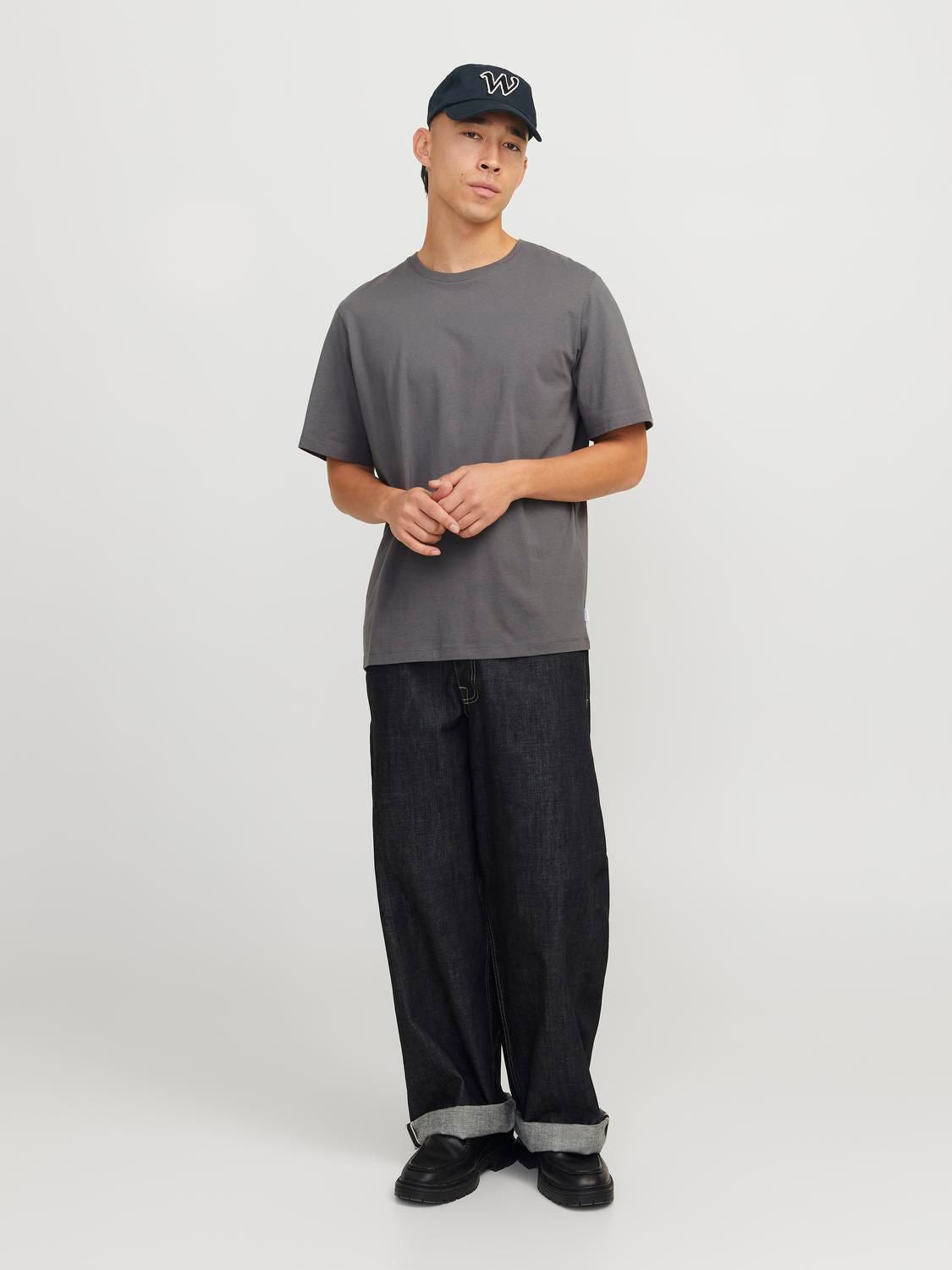 Jjeorganic Basic Tee Ss O-Neck Noos Grå