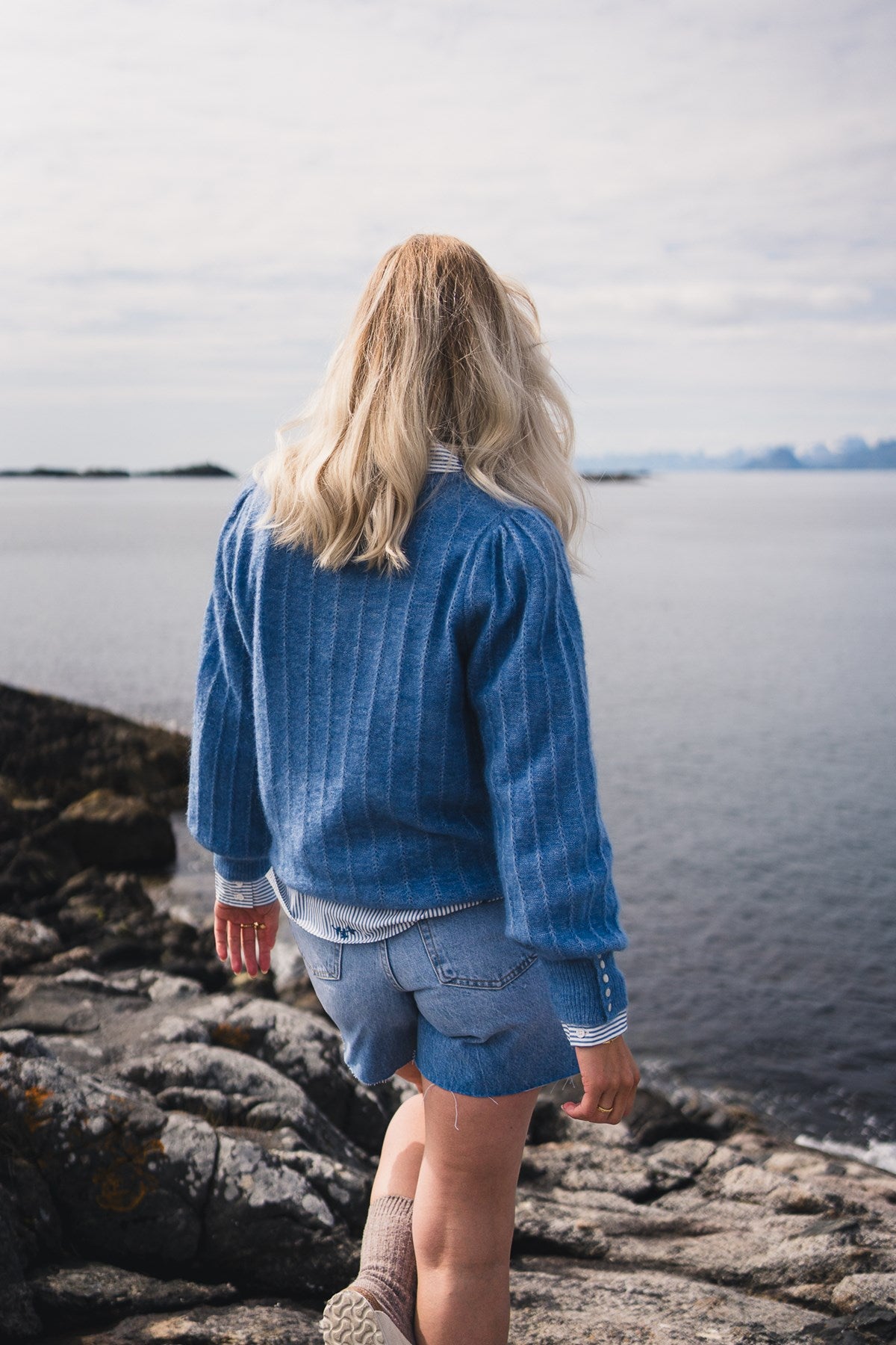 Rausamalie Puff Pullover Blå