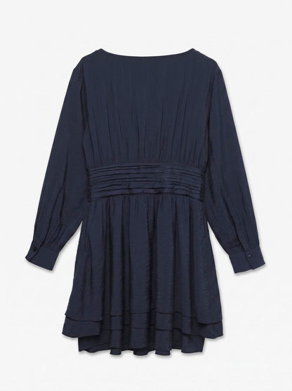 Vmmacey Lise Ls Short Dress Wvn Exp Blå