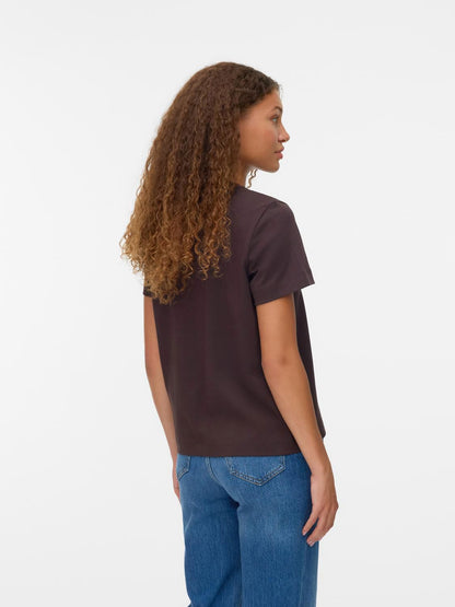 Awnaima Ss O-Neck T-Shirt Noos Brun