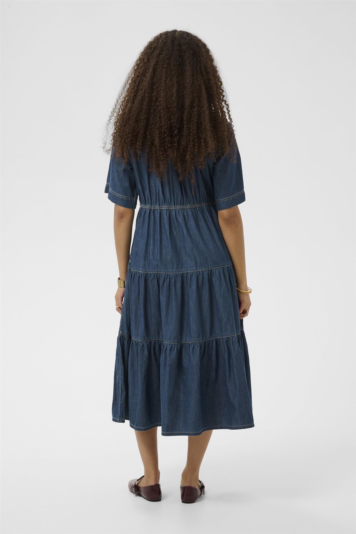 Crwinnie Denim Dress Blå