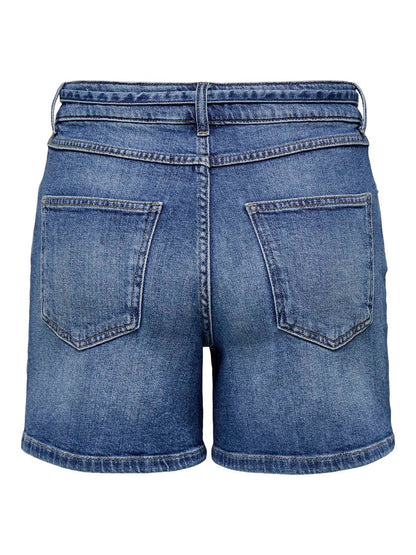 Onlgianna Mw Belted Shorts Azg Dnm Noos Blå