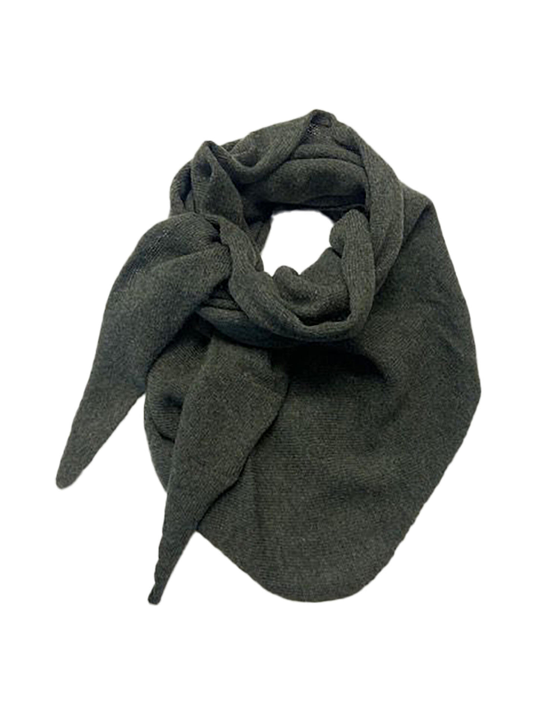 Dame sjal ensfarget triangle Grønn