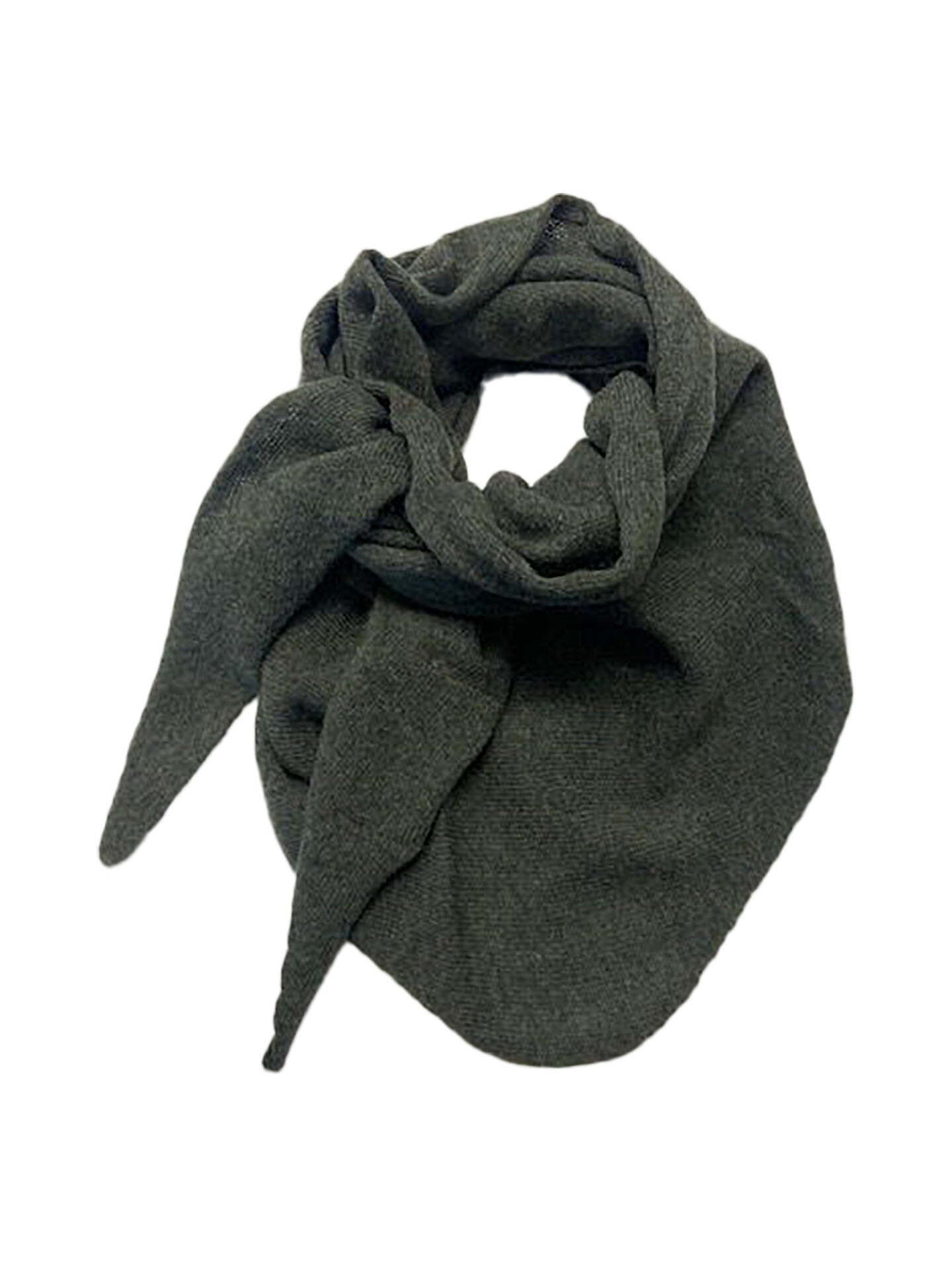 Dame sjal ensfarget triangle Grønn