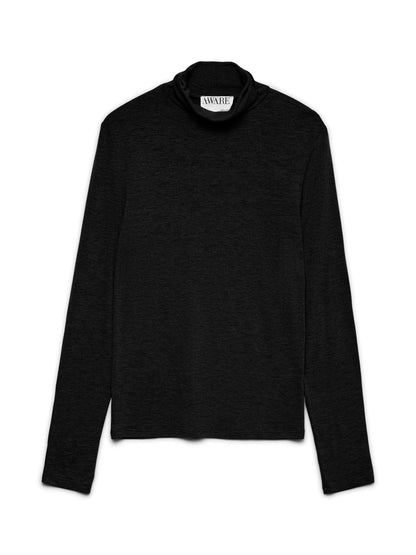Awglesha Ls Roll Neck Top Noos Sort