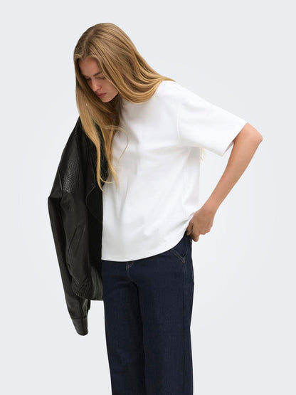 Onlsuperior Ss Oneck Loosetop Jrs Noos Hvit