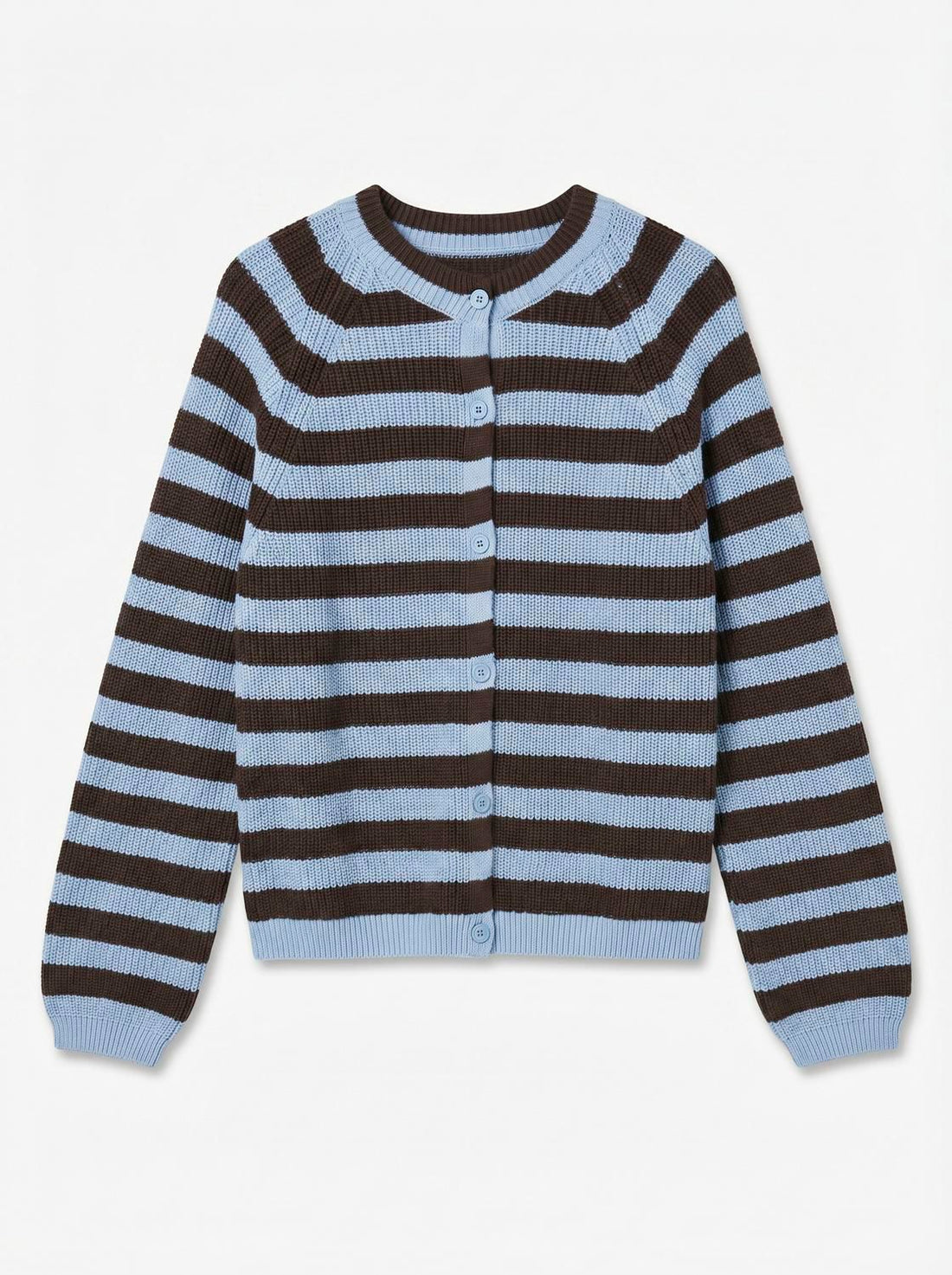 Awannalise Ls O-Neck Knit Cardigan Brun
