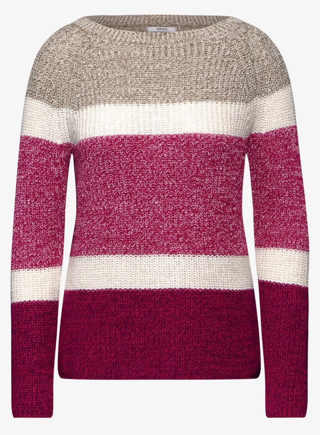 MOULINE STRIPE PULLOVER Rosa