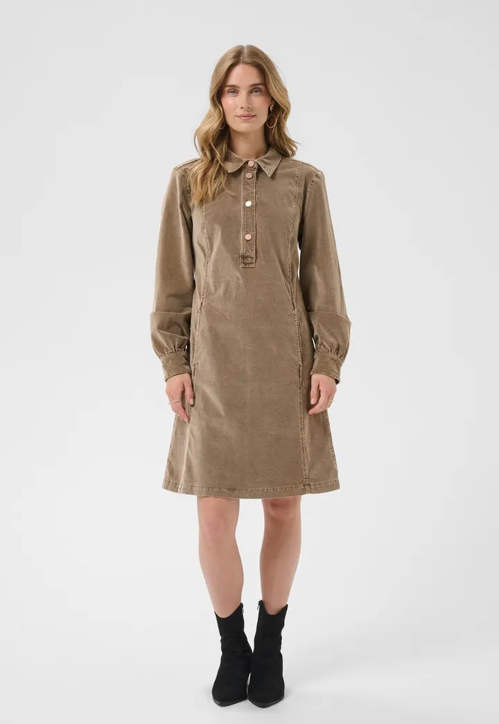 Crbrady Corduroy Dress Beige