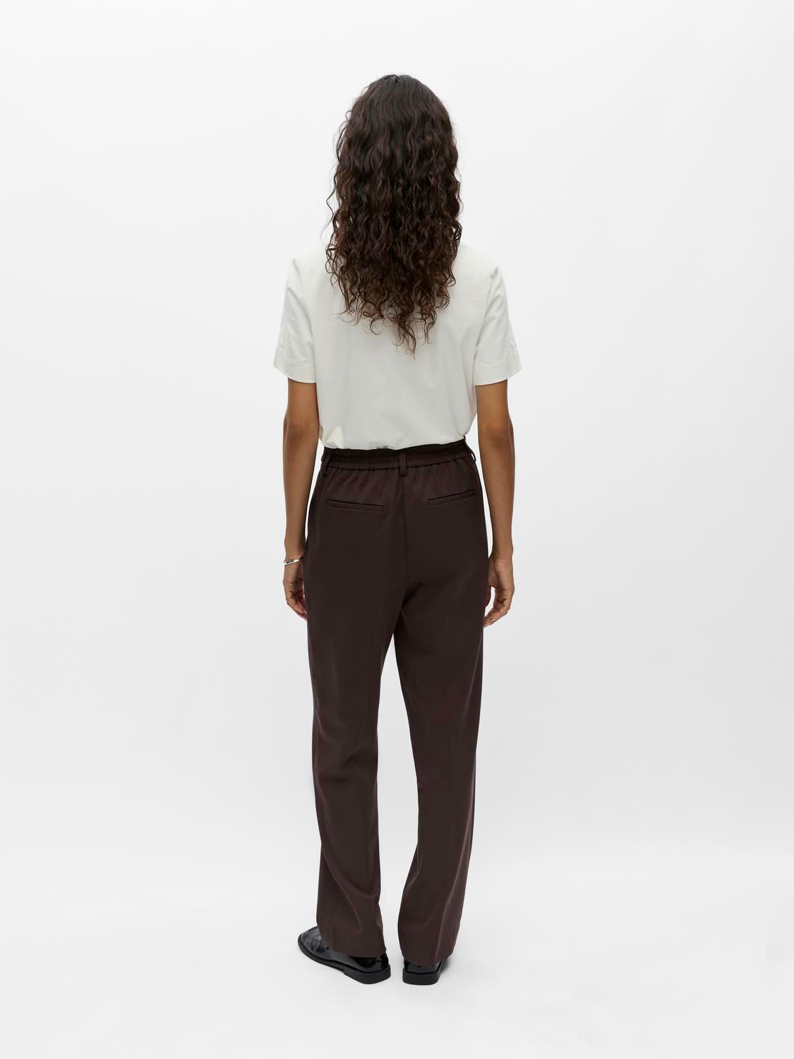 Objlisa Mw Straight Pant Noos Brun
