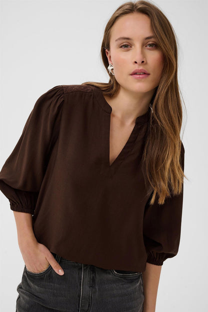Kaalberta Blouse Brun