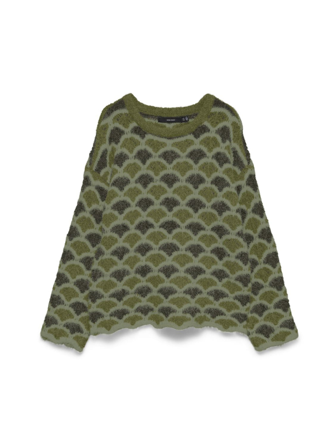 Vmannabelle Ls O-Neck Pullover Boo Grønn