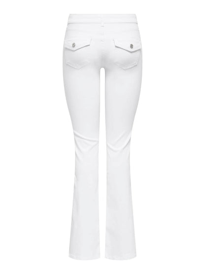 Onlblush Mw B-P Flared Sik730 Dnm Hvit