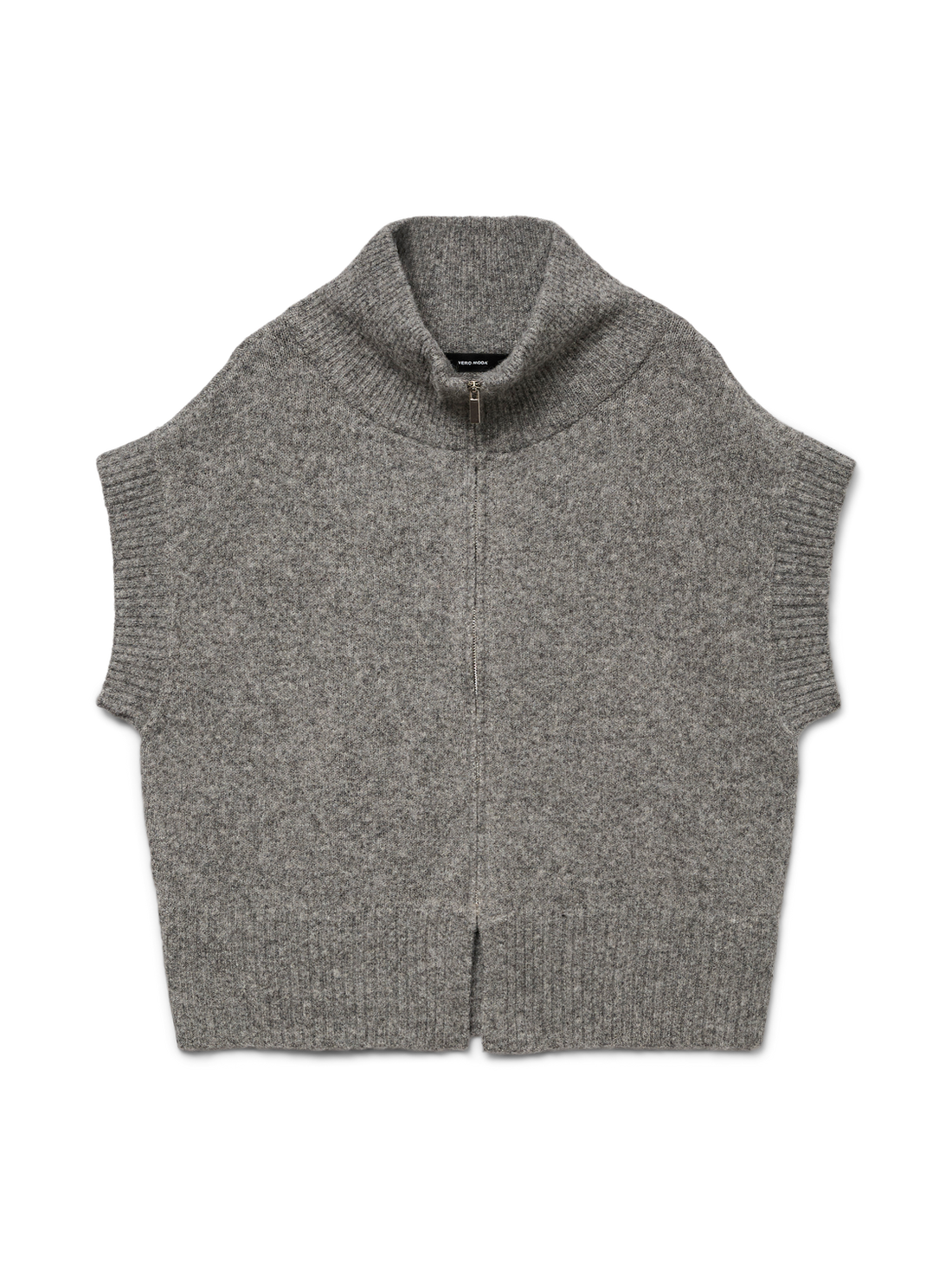 VMBANG SL HIGHNECK ZIPPER VEST BOO Mellomgrå
