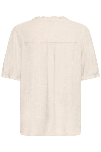 Sbfontanelle Ss Flounce Blouse Beige