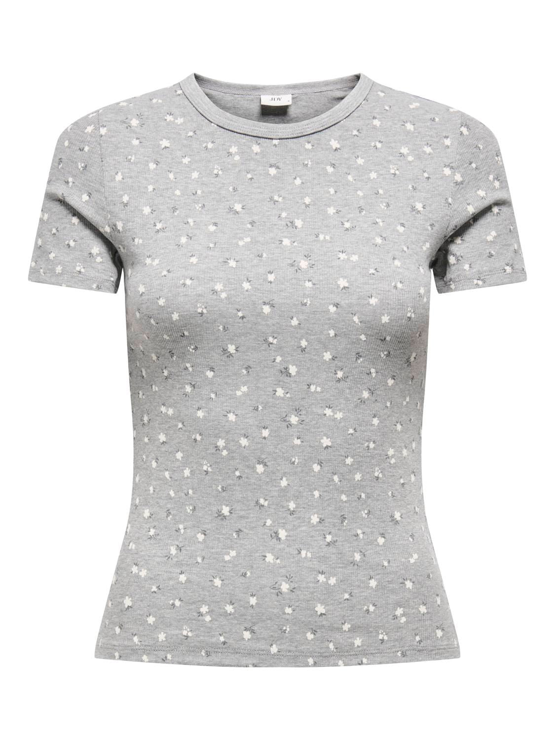 Jdylucky S/s O Neck Top Jrs Noos Grå