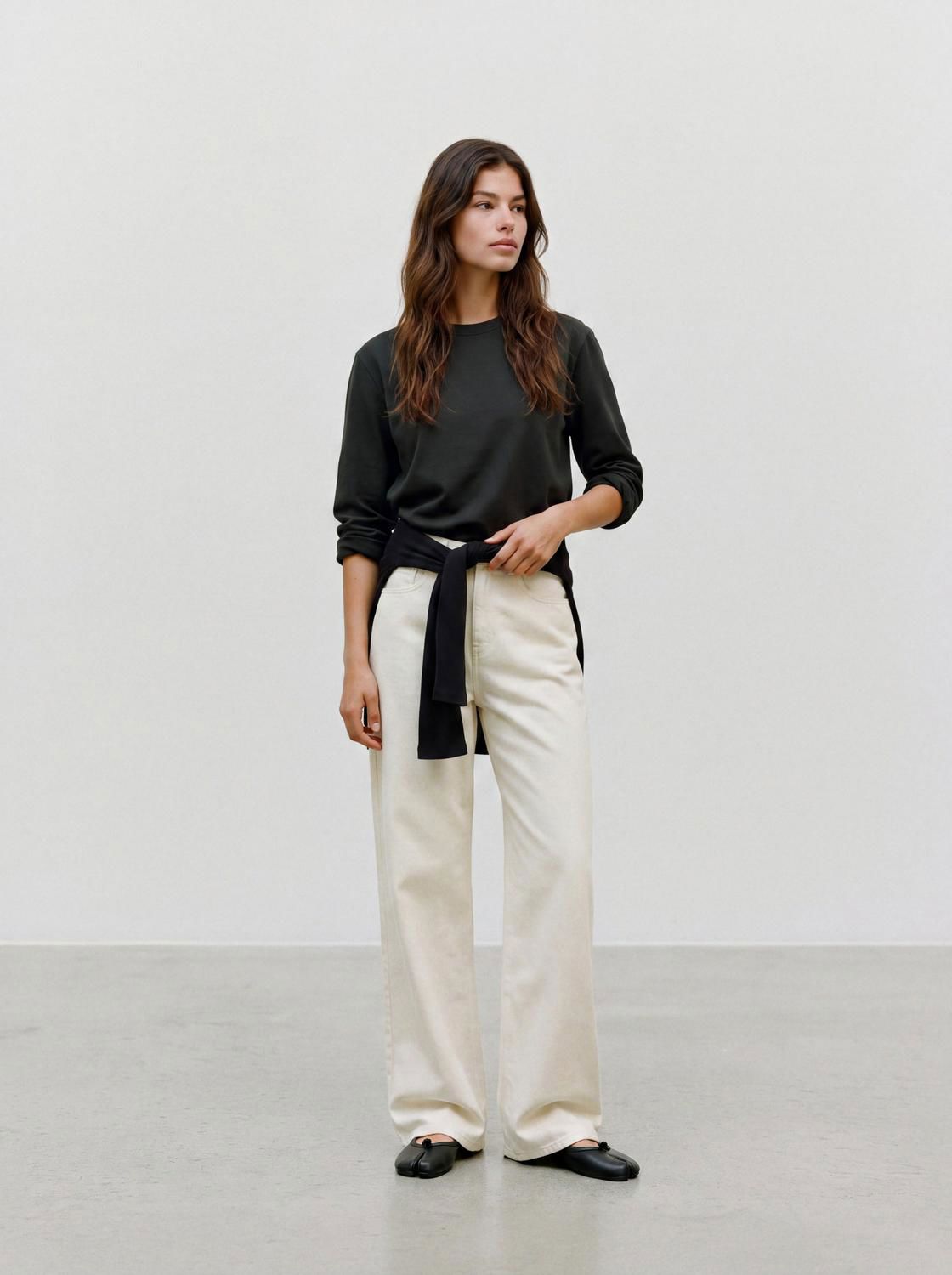 Awnaima Ls O-Neck Boxy Top Noos Sort