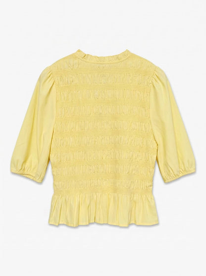 Vmemery 2/4 V-Neck Smock Top Wvn Ret Gul
