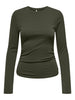 Onlfree Life L/s Slub Rib Top Jrs Grønn