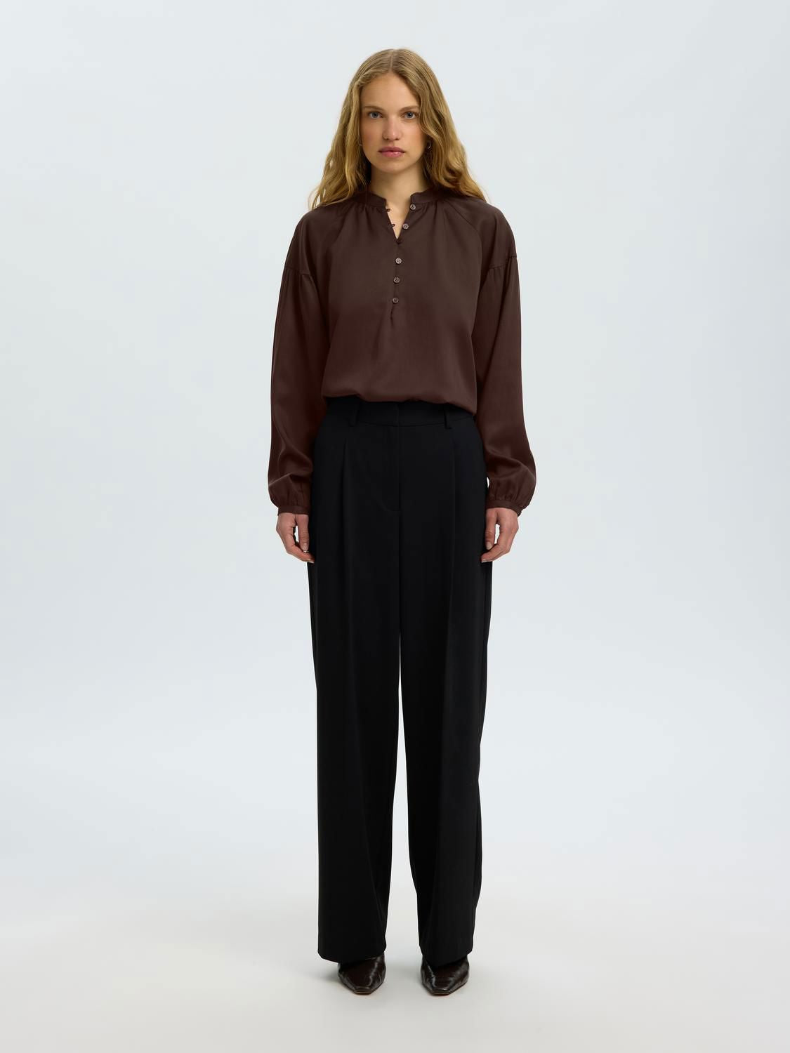 Slwdonna Ls Shirt Noos Brun