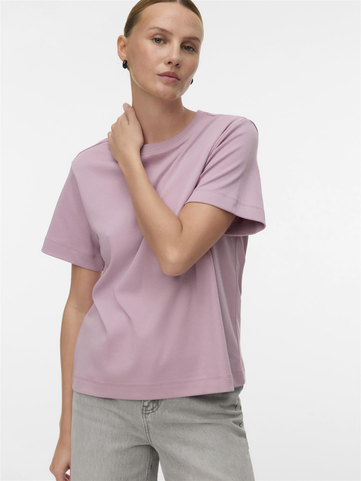Awnaima Ss O-Neck T-Shirt Noos Rosa