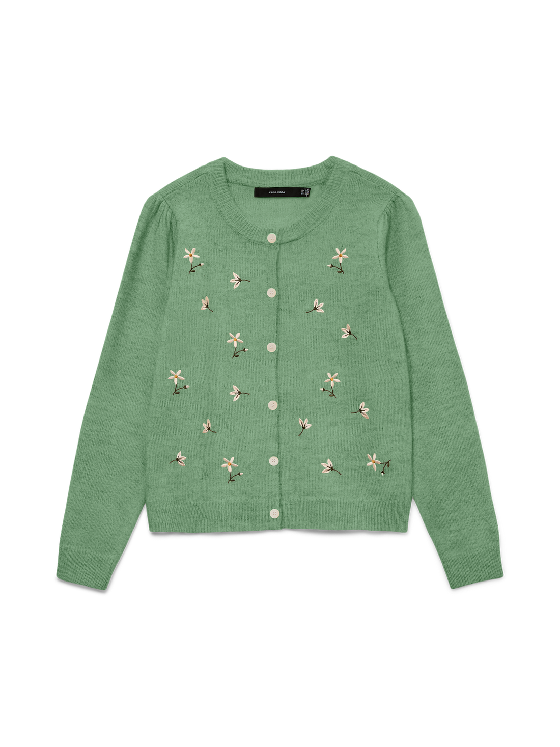 Vmfiorella Emb Ls O-Neck Short Card Boo Grønn