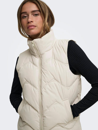 Jdypower Short Waistcoat Otw Hab Grå