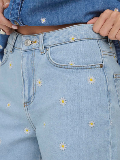 Onljosephine Hw Daisy Dnm Shorts Azgnoos Blå