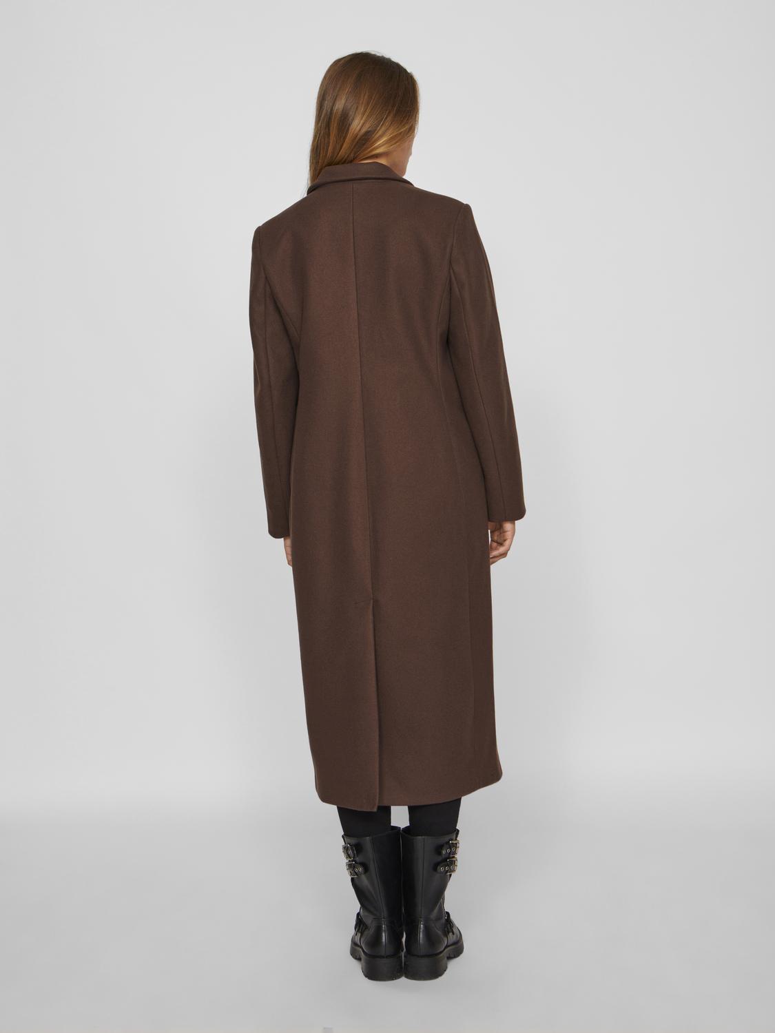 Visolo L/s Coat - Noos Mørkebrun