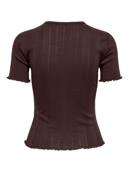 Onltenna O-Neck S/s Top Jrs Noos Brun