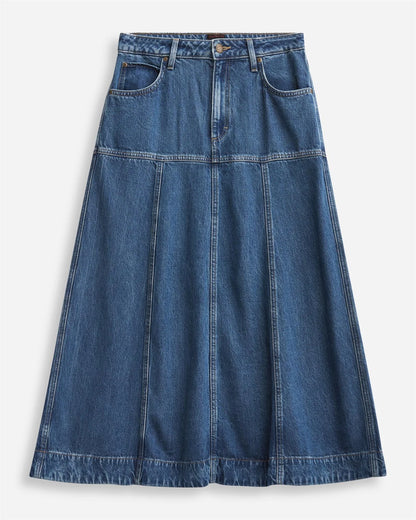 Seamed midi skirt