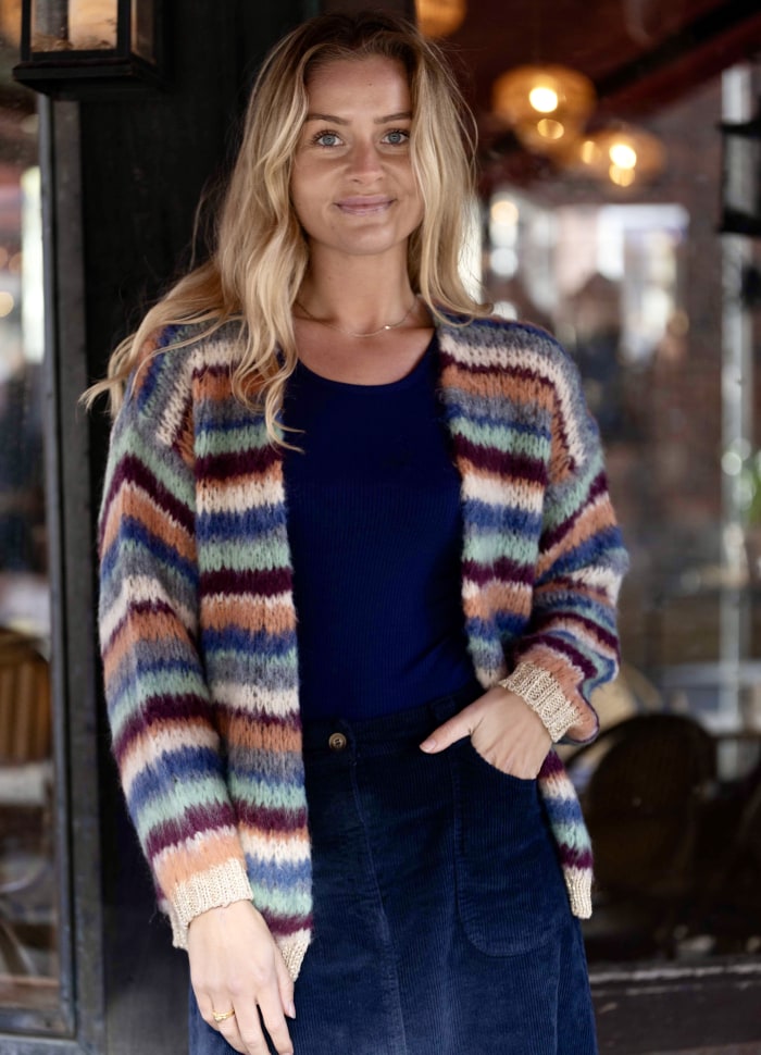 BCTanita knit cardigan Blå