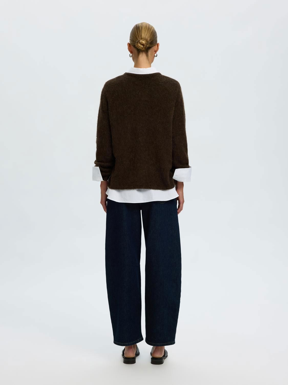 Slwlulu Brushed Ls Knit O-Neck Noos Brun