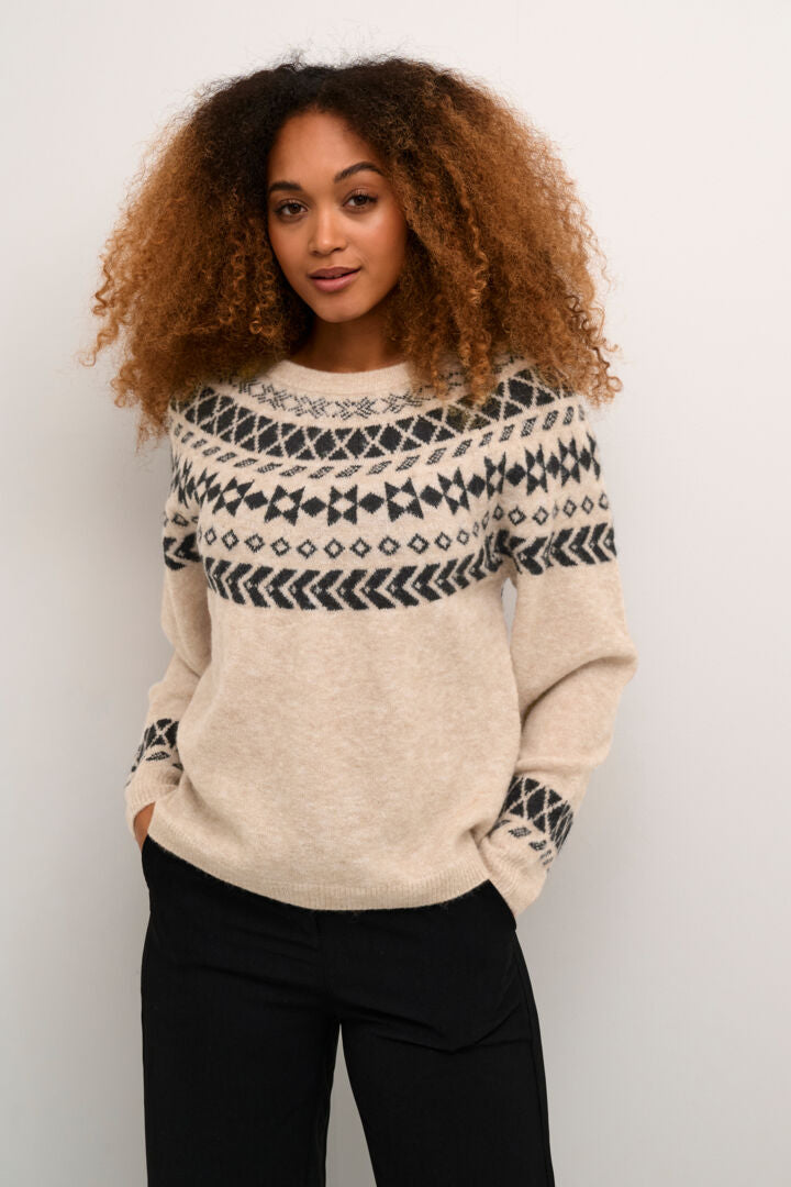 CRCHERRIE KNIT PULLOVER Beige