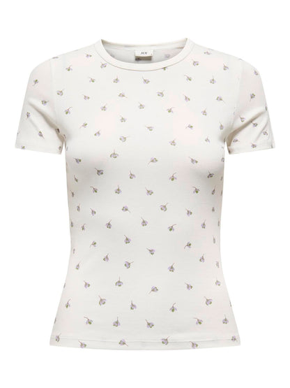 Jdylucky S/s O Neck Top Jrs Noos Hvit