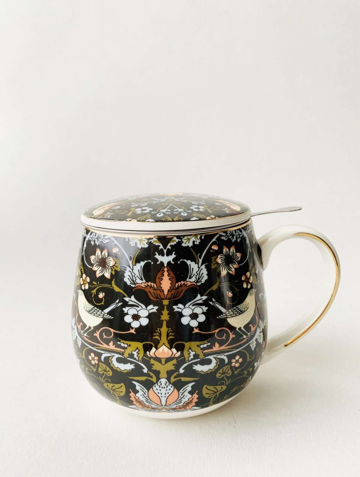 Krus M Lokk Og Sil Gaveeske Fugl/Blomst