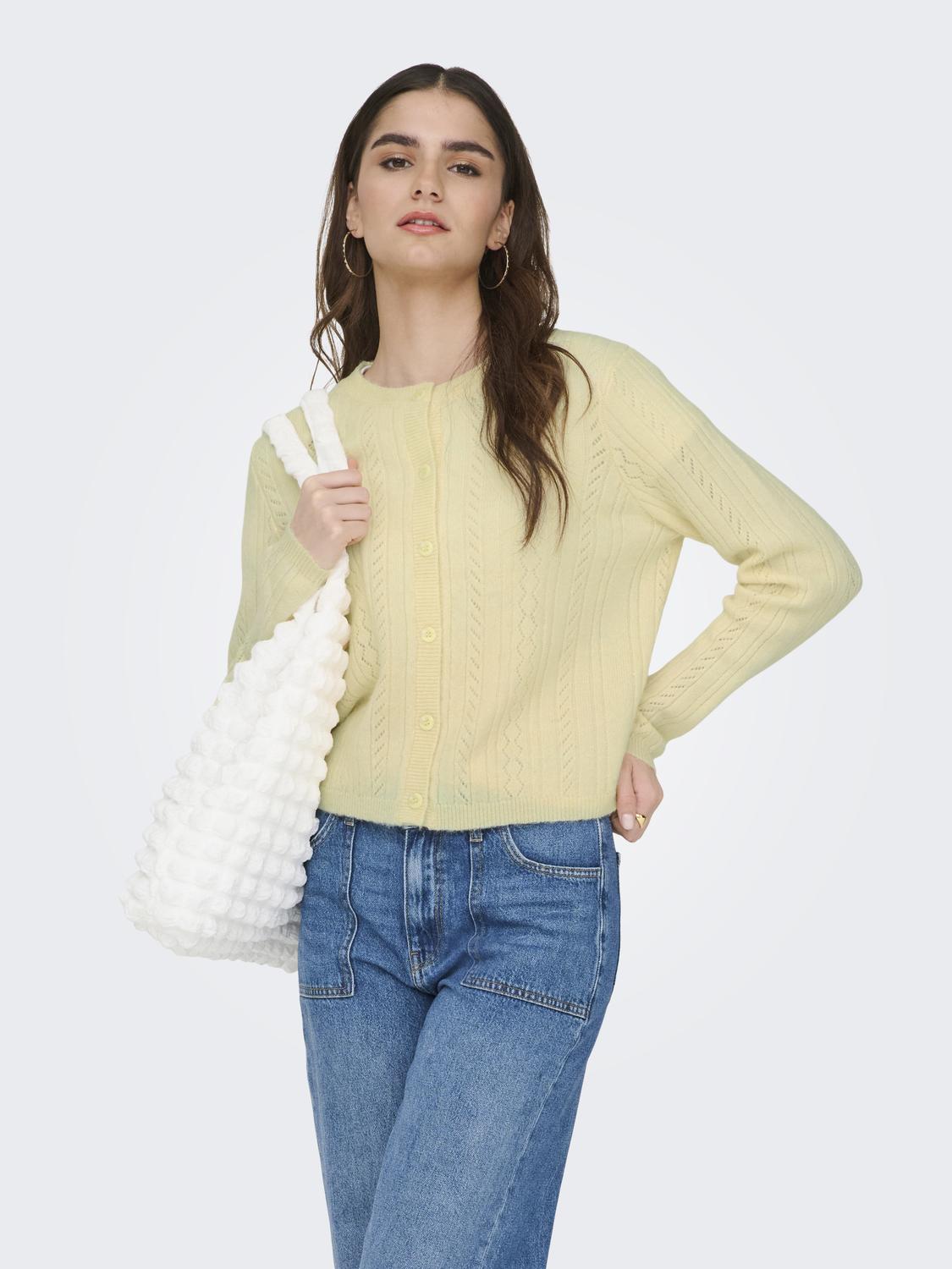 Jdyapril Life L/s O-Neck Cardigan Knt Gul