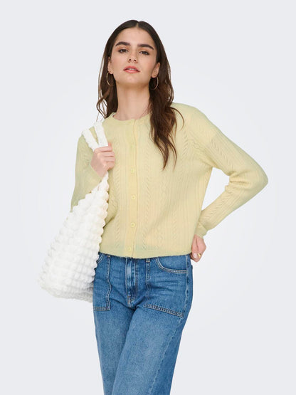 Jdyapril Life L/s O-Neck Cardigan Knt Gul