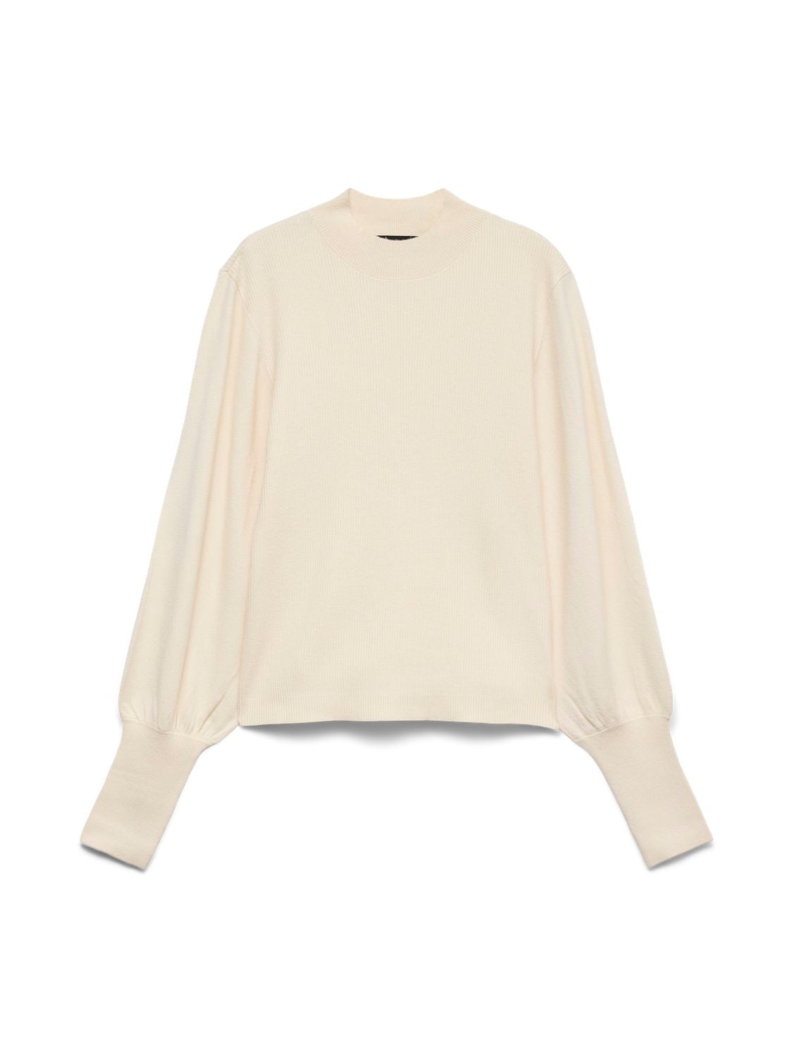 Vmhollykaris Ls Funnelneck Pullover Boo Beige