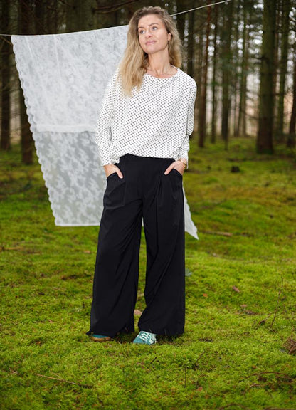 BCDAVINA WIDELEG PANT Svart