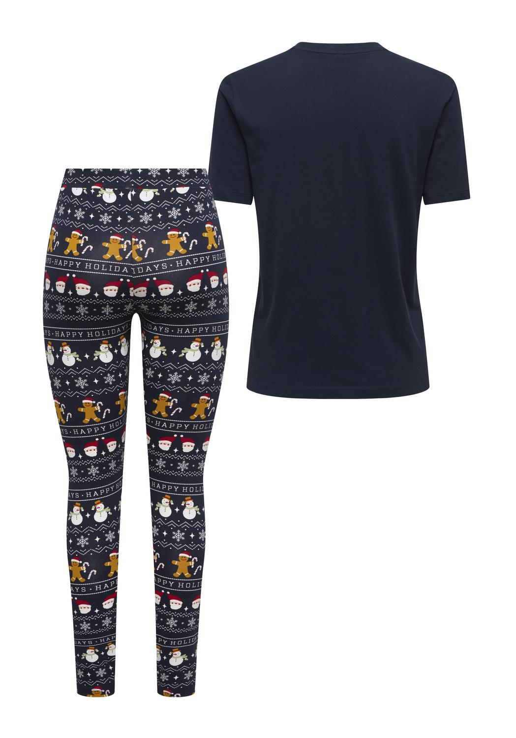 Onlxmas Elfi Life Top/leggings Set Csjrs Mørkeblå