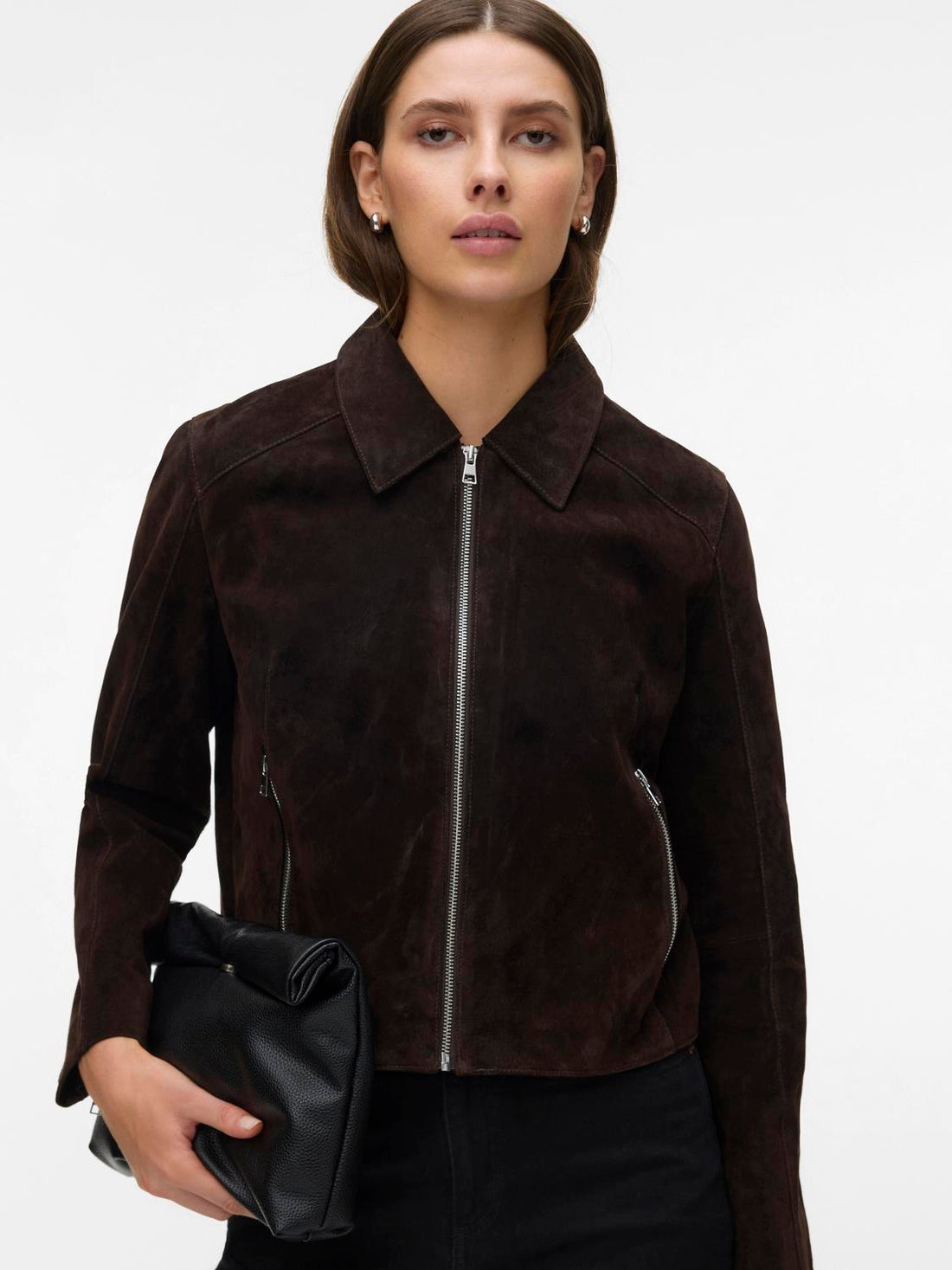 Vmjanicejade Short Suede Jacket Excl Brun