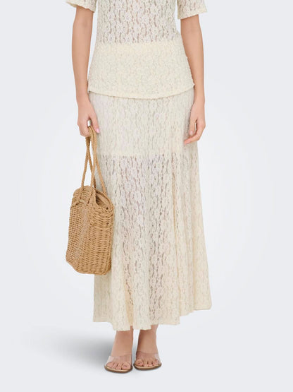 Jdygallas Long Lace Skirt Jrs Hvit