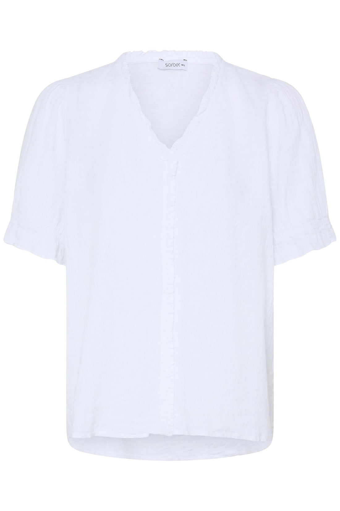 Sbfontanelle Ss Flounce Blouse Hvit