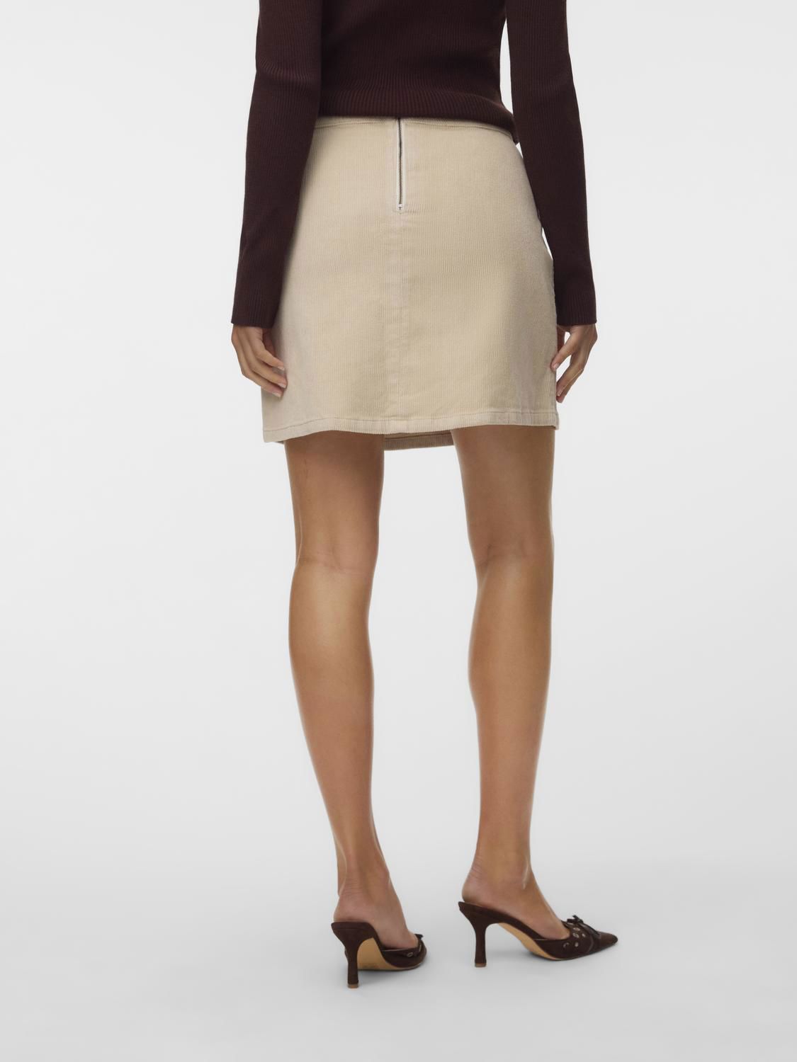 Vmkata Hr Corduroy Short Skirt Noos Grå