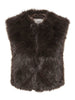 Jdyora Faux Fur Waistcoat Otw Qiq Noos Brun