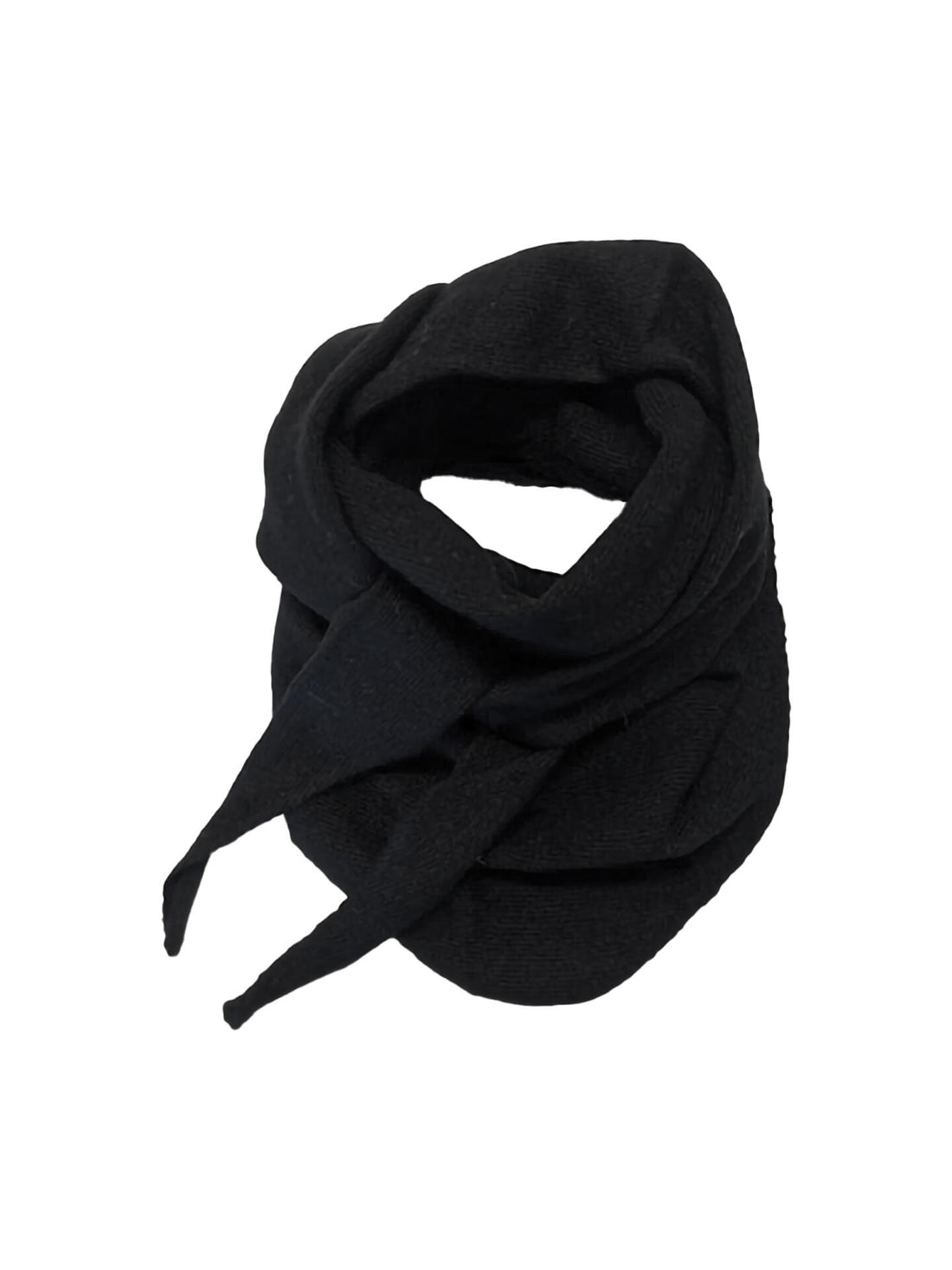 Dame sjal ensfarget triangle Svart