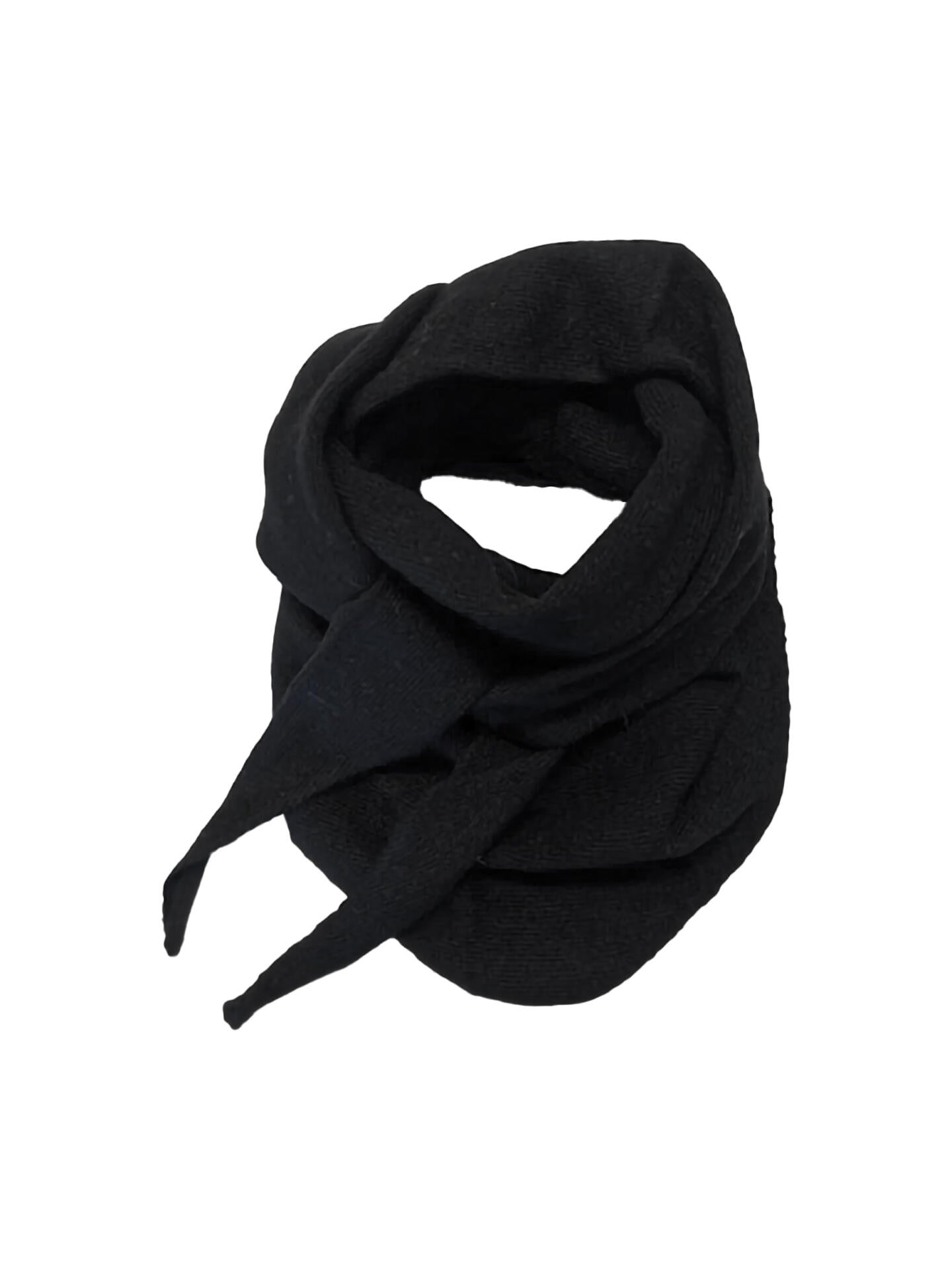 Dame sjal ensfarget triangle Svart