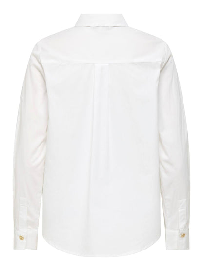 Onlsable Nina Ls Shirt Wvn Hvit