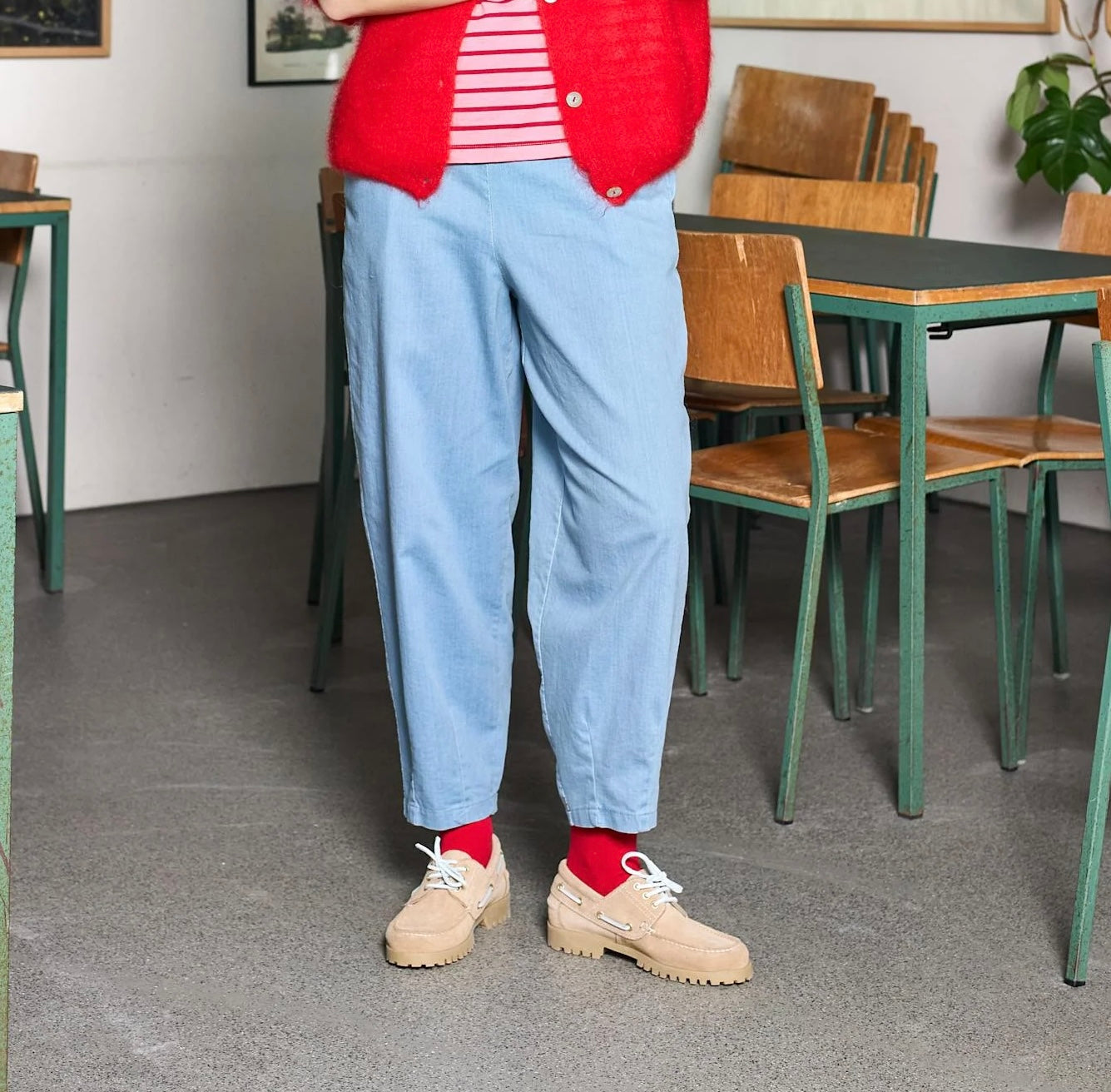 BCDENICE DENIM BARREL PANT Lye Blå